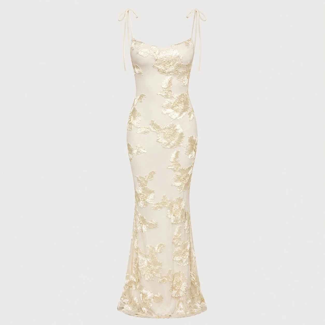 Women's Floral Fishtail Maxi Dress  Summer Occasion