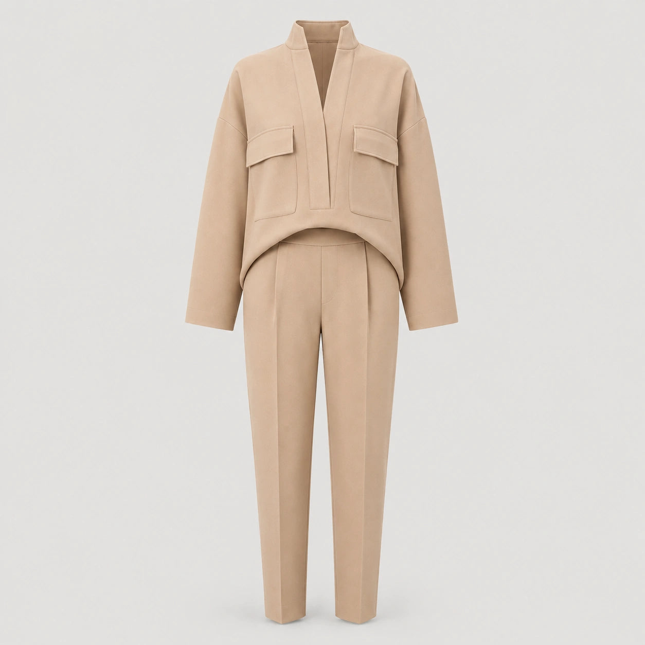 Women's High Neck Trouser Co-Ord Set Long Sleeve