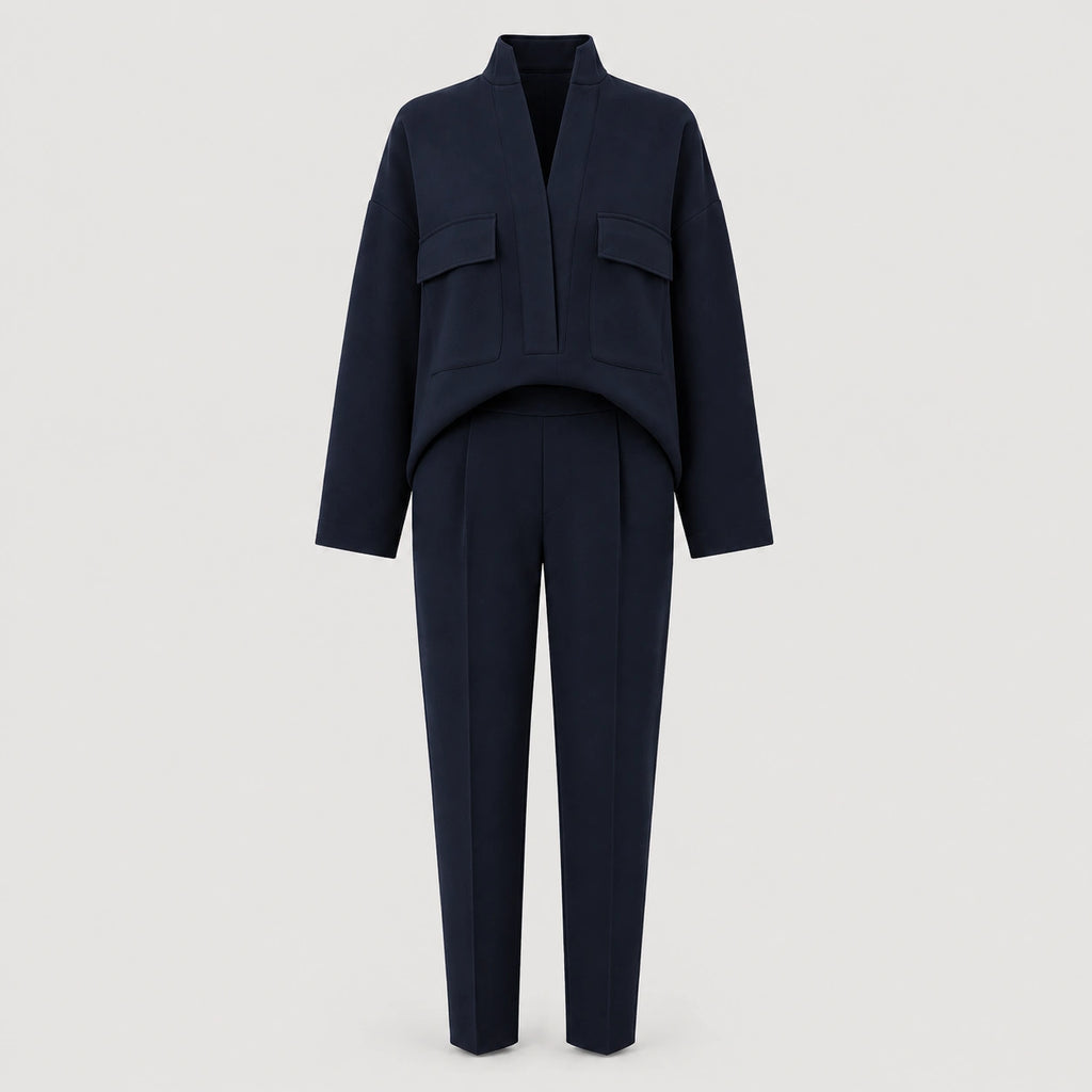 Women's High Neck Trouser Co-Ord Set Long Sleeve