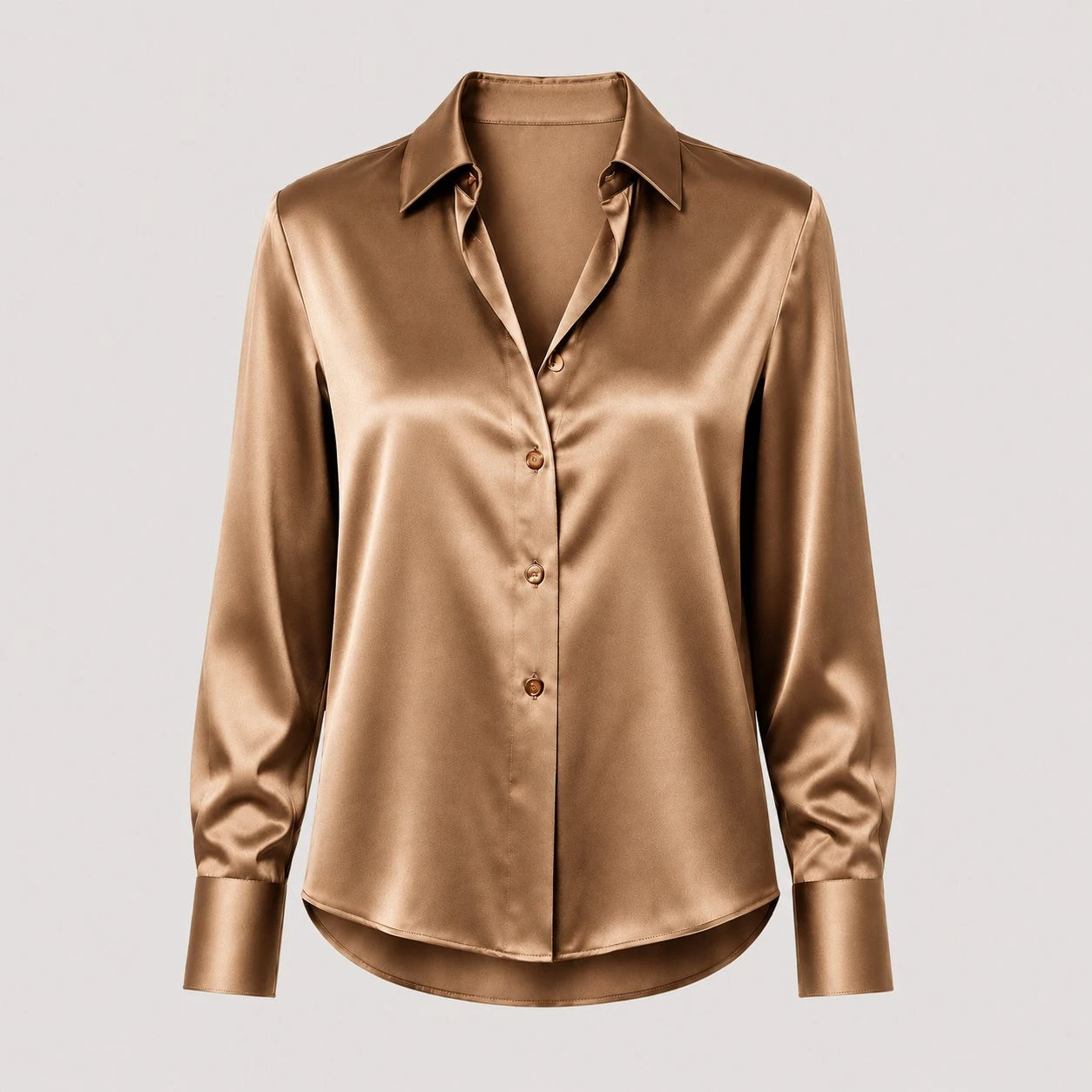 Women's Collared Button Up Blouse Long Sleeve Formal