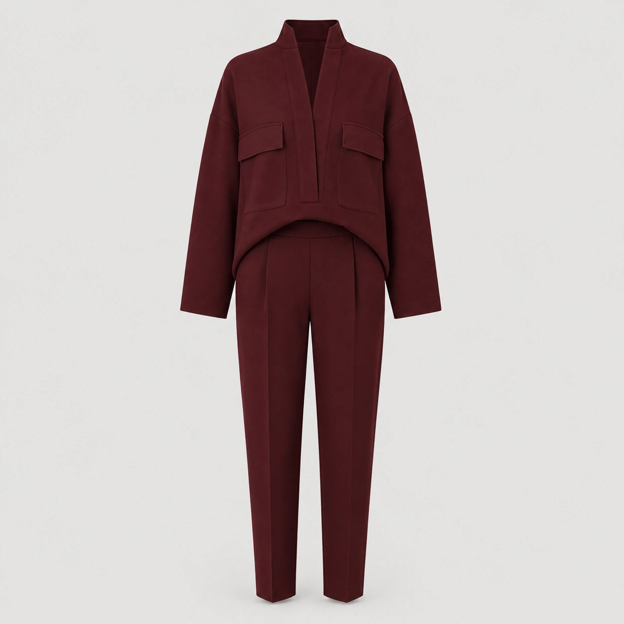 Women's High Neck Trouser Co-Ord Set Long Sleeve