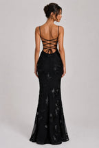Elegant Floral Maxi Dress with Corset for Formal Evenings