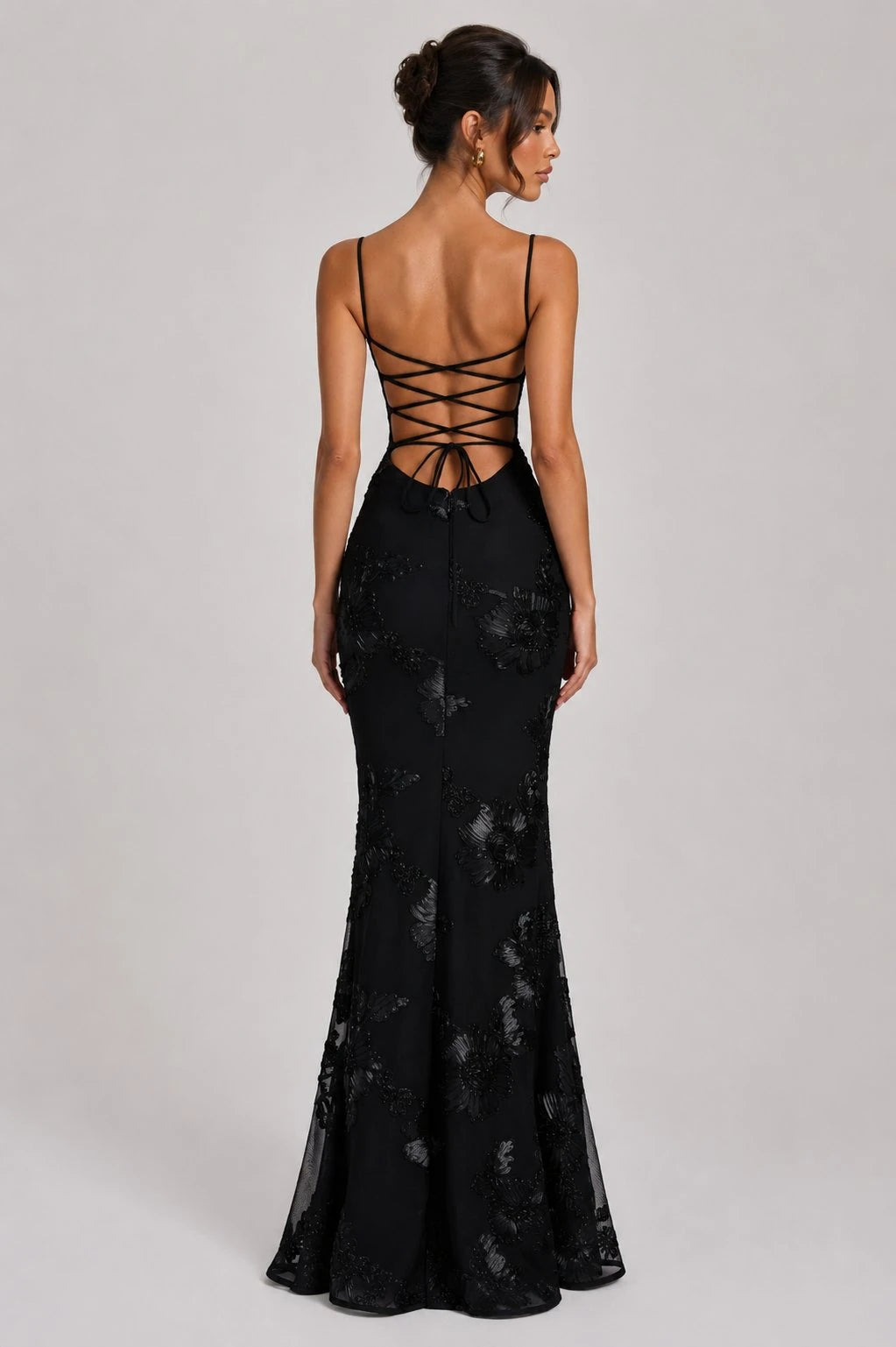 Elegant Floral Maxi Dress with Corset for Formal Evenings