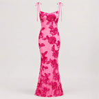 Women's Floral Fishtail Maxi Dress  Summer Occasion