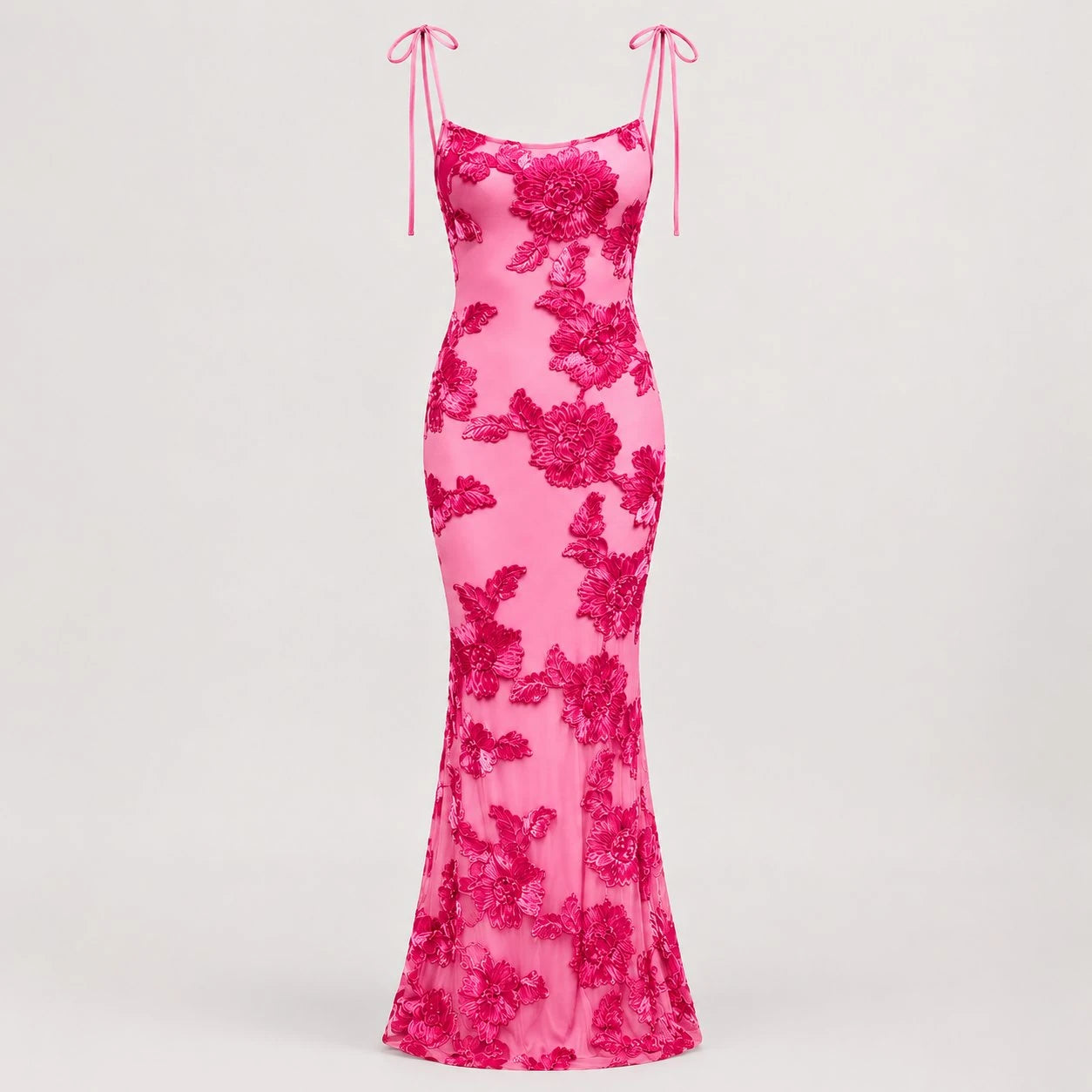 Women's Floral Fishtail Maxi Dress  Summer Occasion