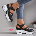 Orthopedic wedge sandals cushioned sole