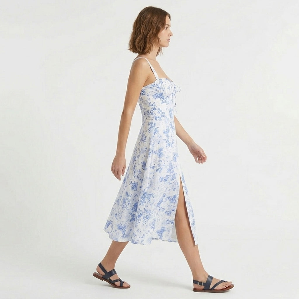 Veloire | Summer Hawaiian Midi Dress for Women