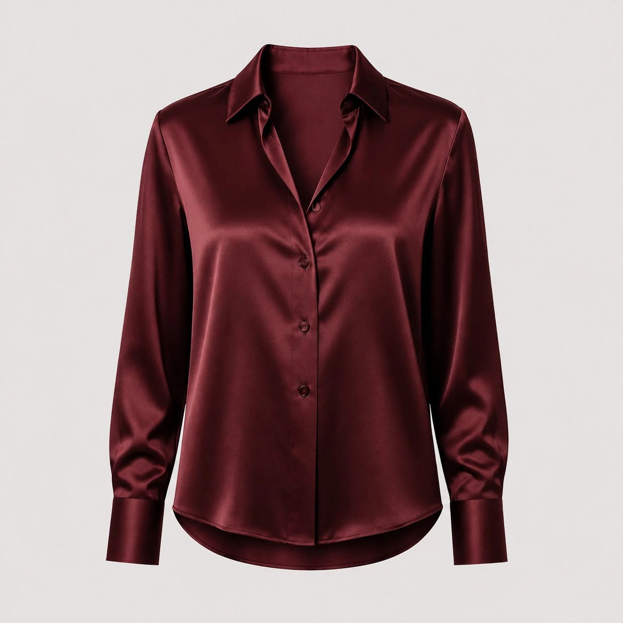 Women's Collared Button Up Blouse Long Sleeve Formal