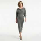 Robe midi drapée style été pour femmes