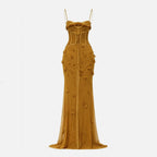 Veloire | Robe longue sans manches en corset pour femmes
