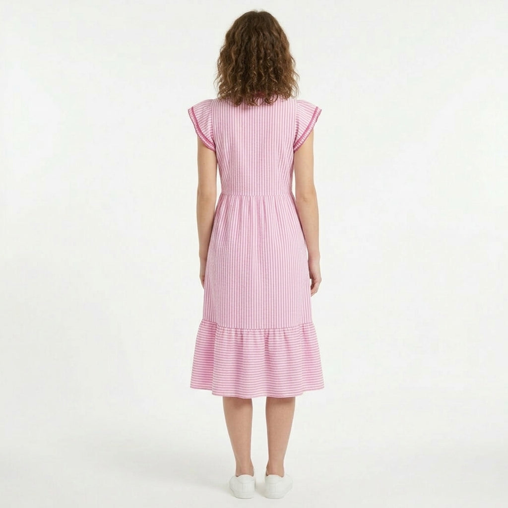 Veloire | Cotton A-Line Midi Dress for Women