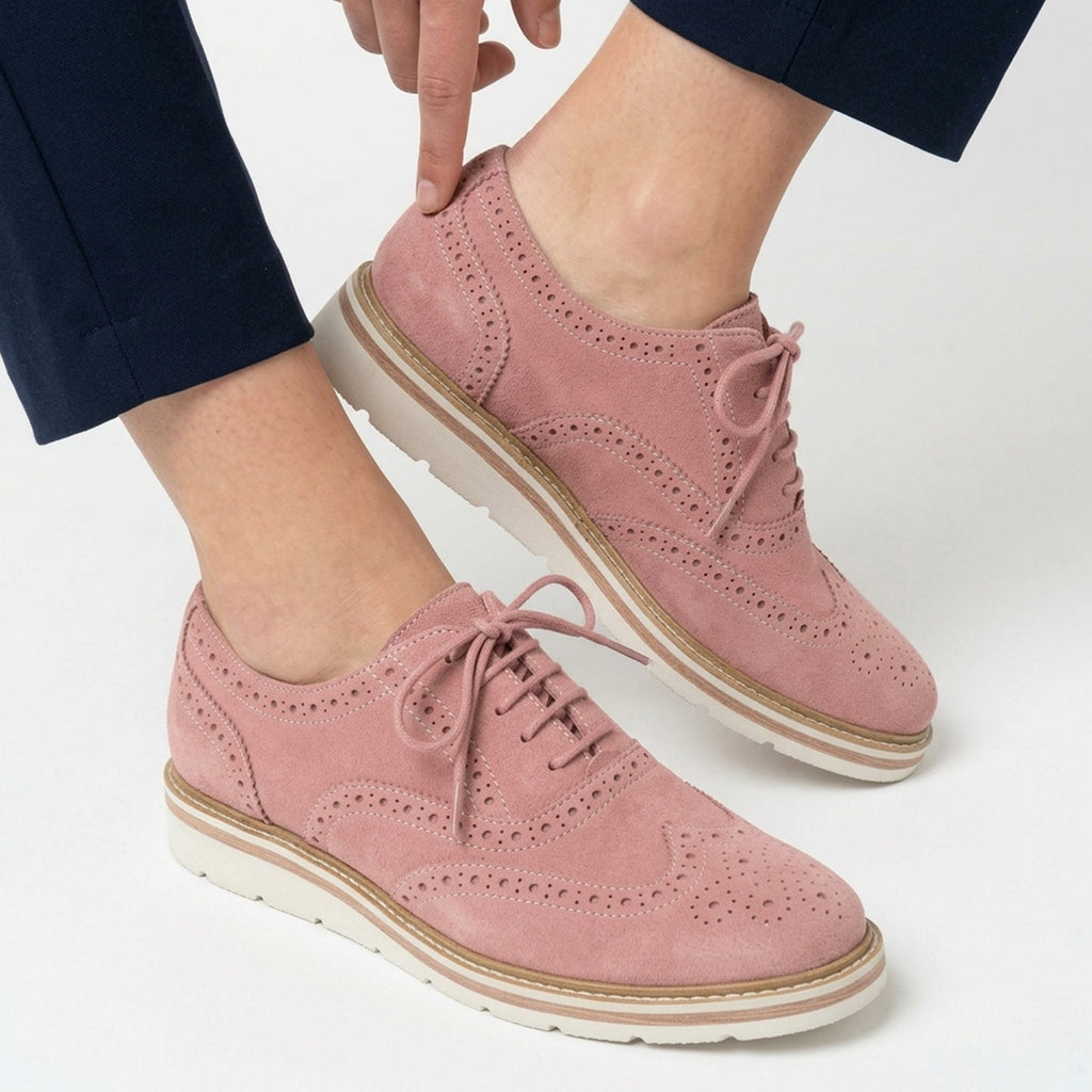 Brogues à lacets pour femmes, chaussures flatform décontractées d'été