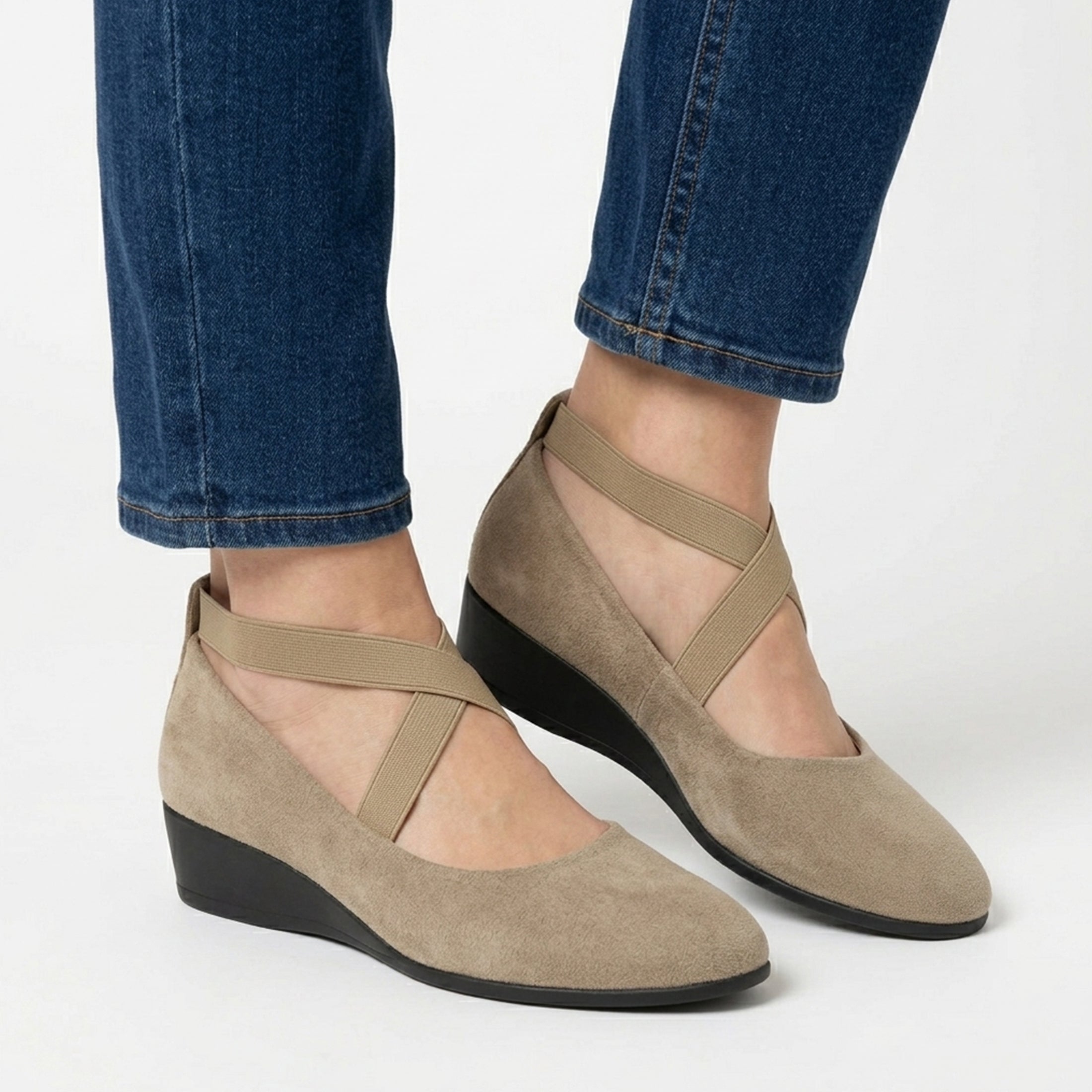 Women's Cross Strap Wedge Shoes Casual Summer