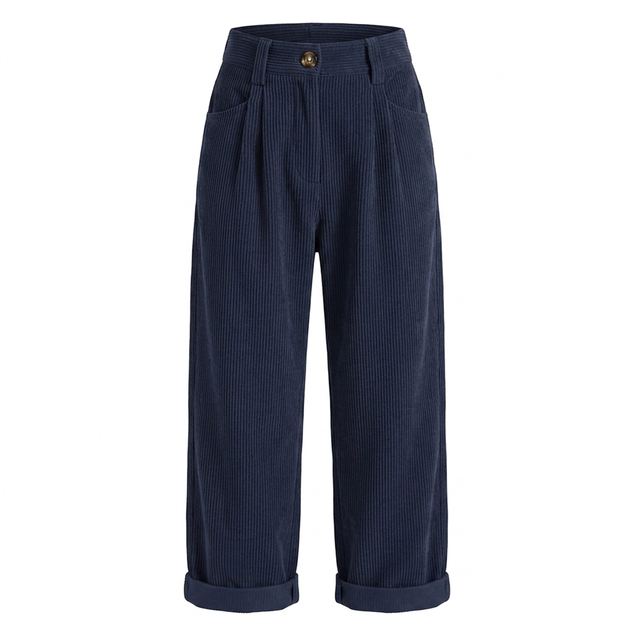 Veloire | Women's Trousers Corduroy High Waist Pants
