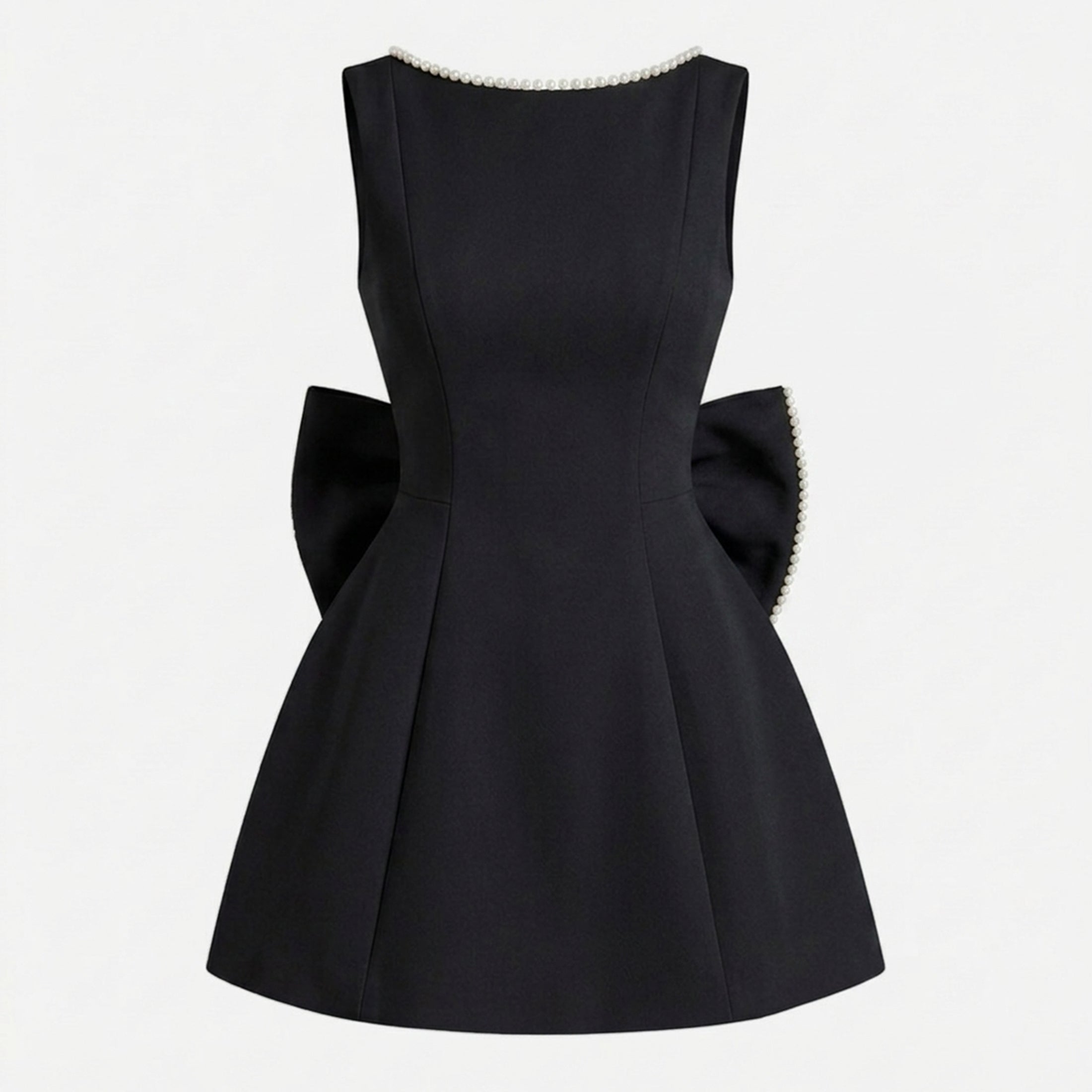 Robe de mariée sans manches à dos en nœud pour femmes