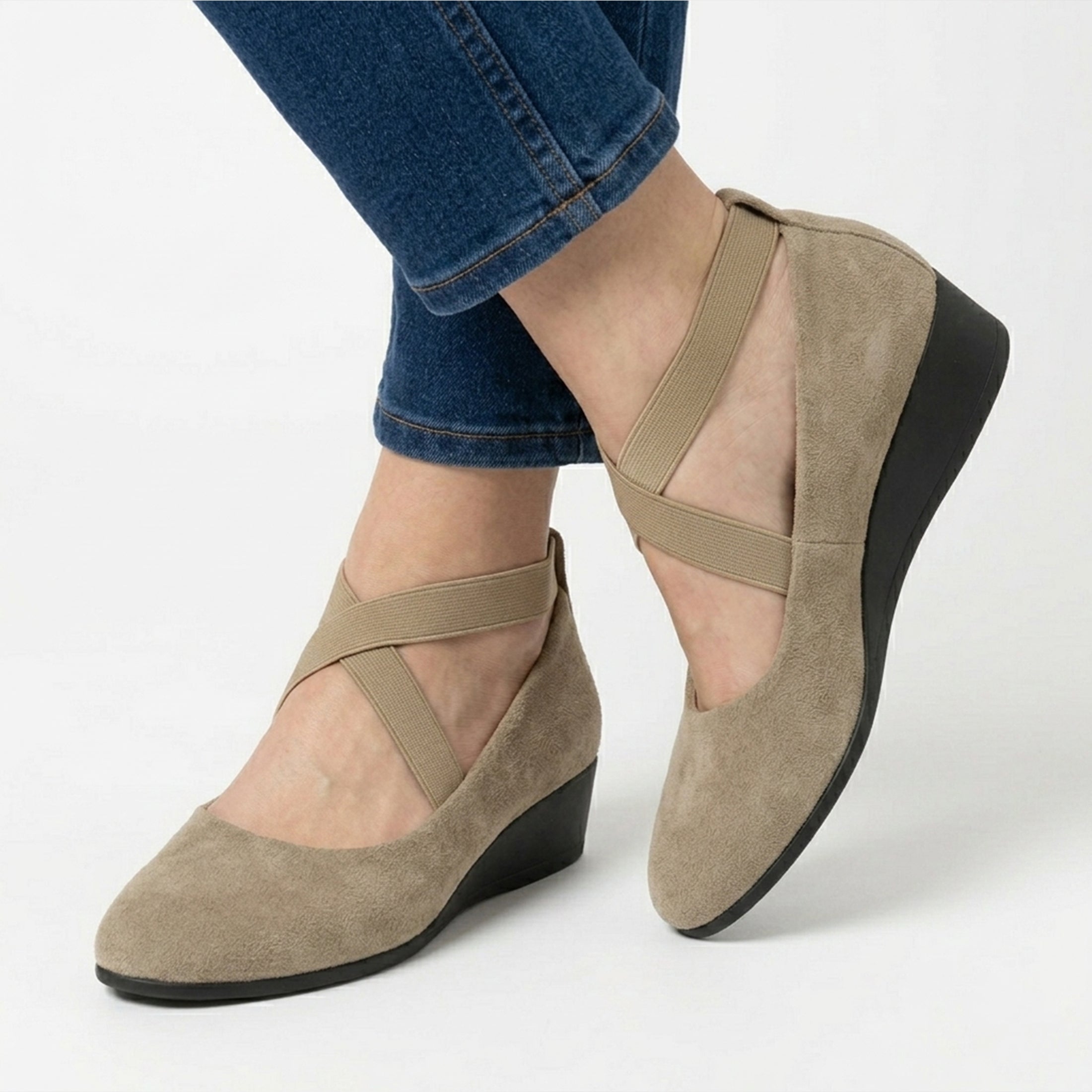 Women's Cross Strap Wedge Shoes Casual Summer