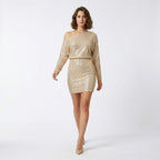 Veloire | Robe à manches longues en sequins pour femmes