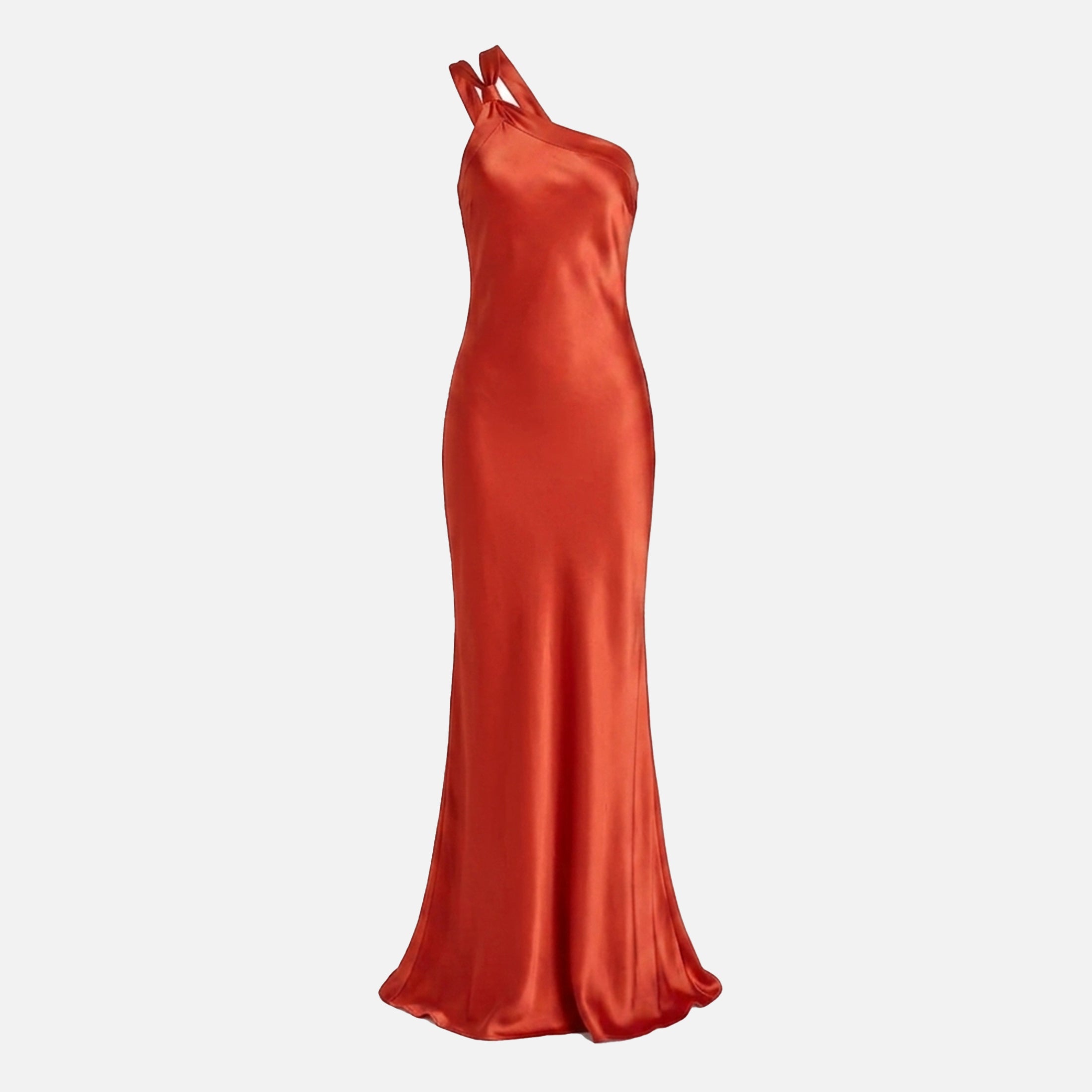 Robe maxi en satin à une épaule pour femme - Invité de mariage