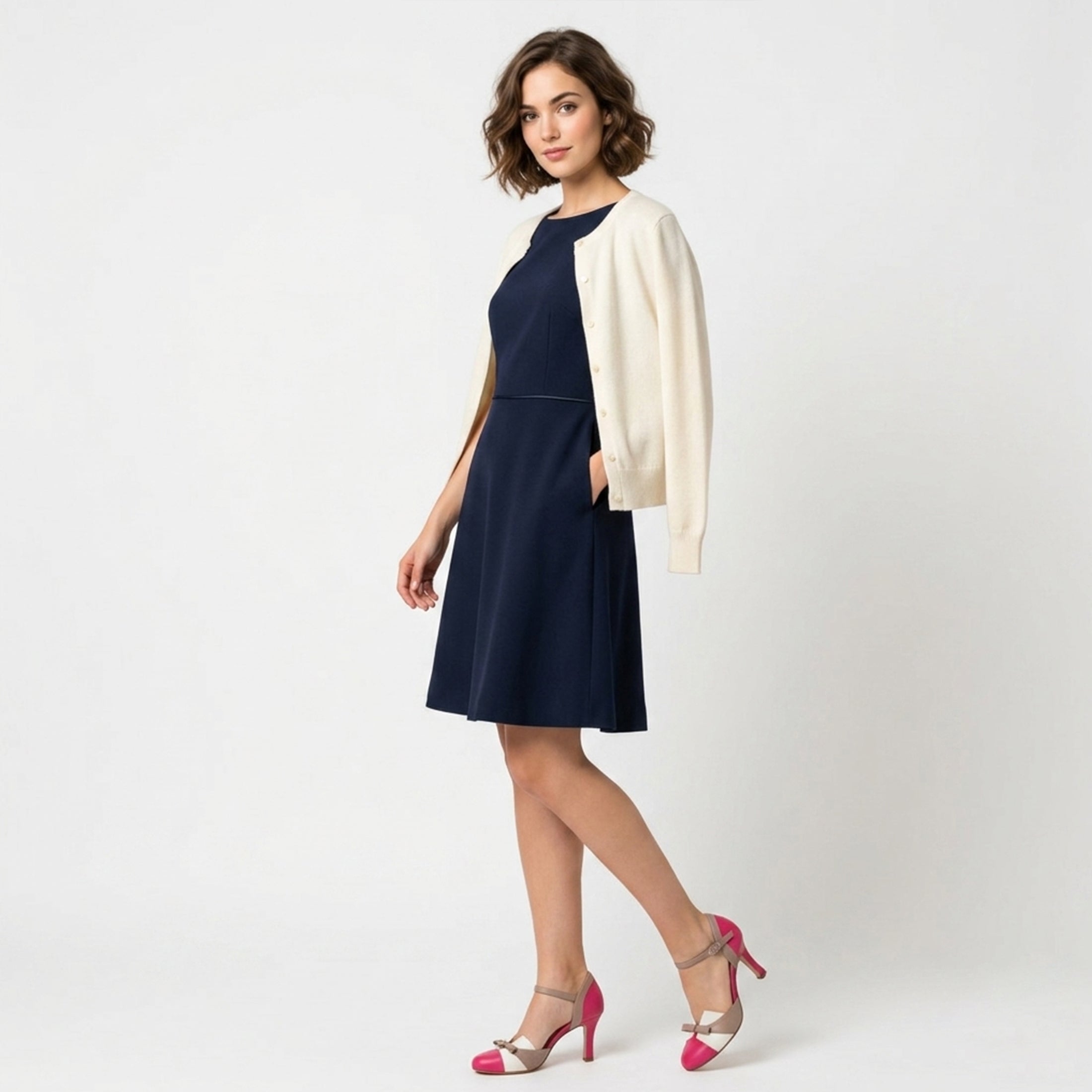 Veloire | Sandales à talons hauts pour femmes en cuir à bout pointu avec boucle