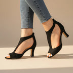 Women's Open Toe Block Heel Cut Out Sandals Summer
