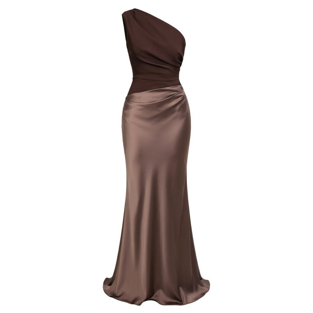 Veloire | Maxi Dress One Shoulder Pleated Dress