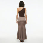 Veloire | Maxi Dress One Shoulder Pleated Dress