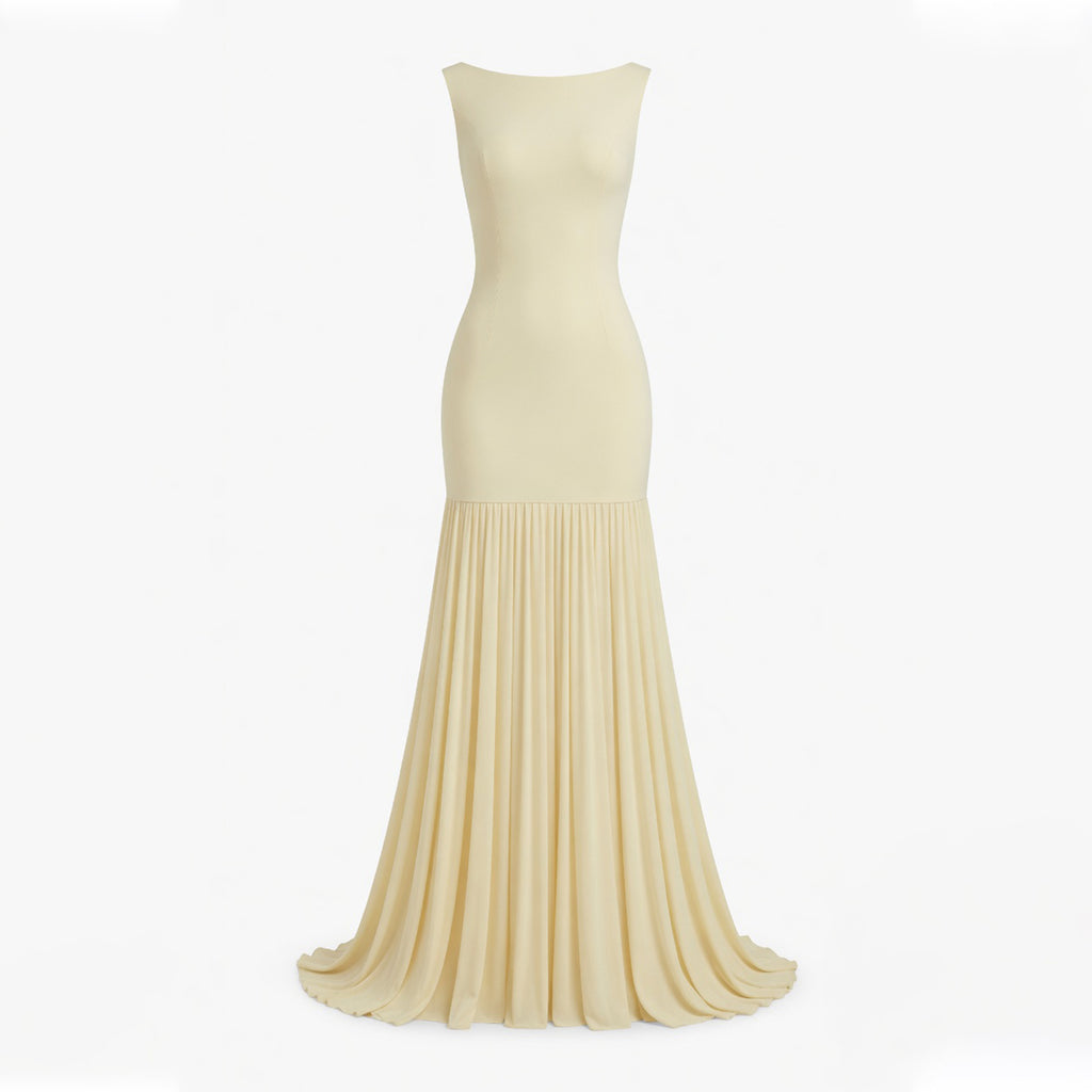 Robe d'été sans manches ajustée et élégante pour femmes