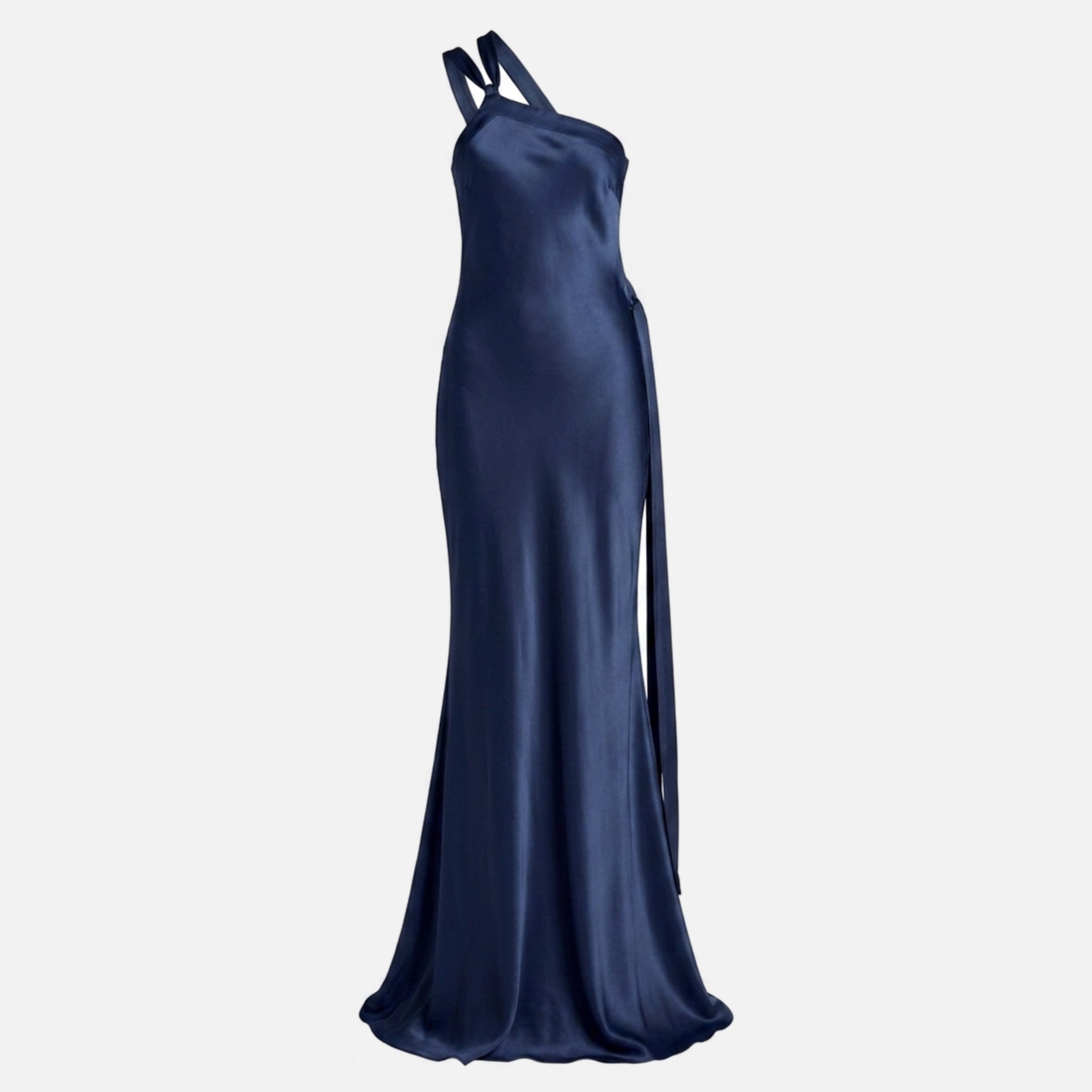 Robe maxi en satin à une épaule pour femme - Invité de mariage