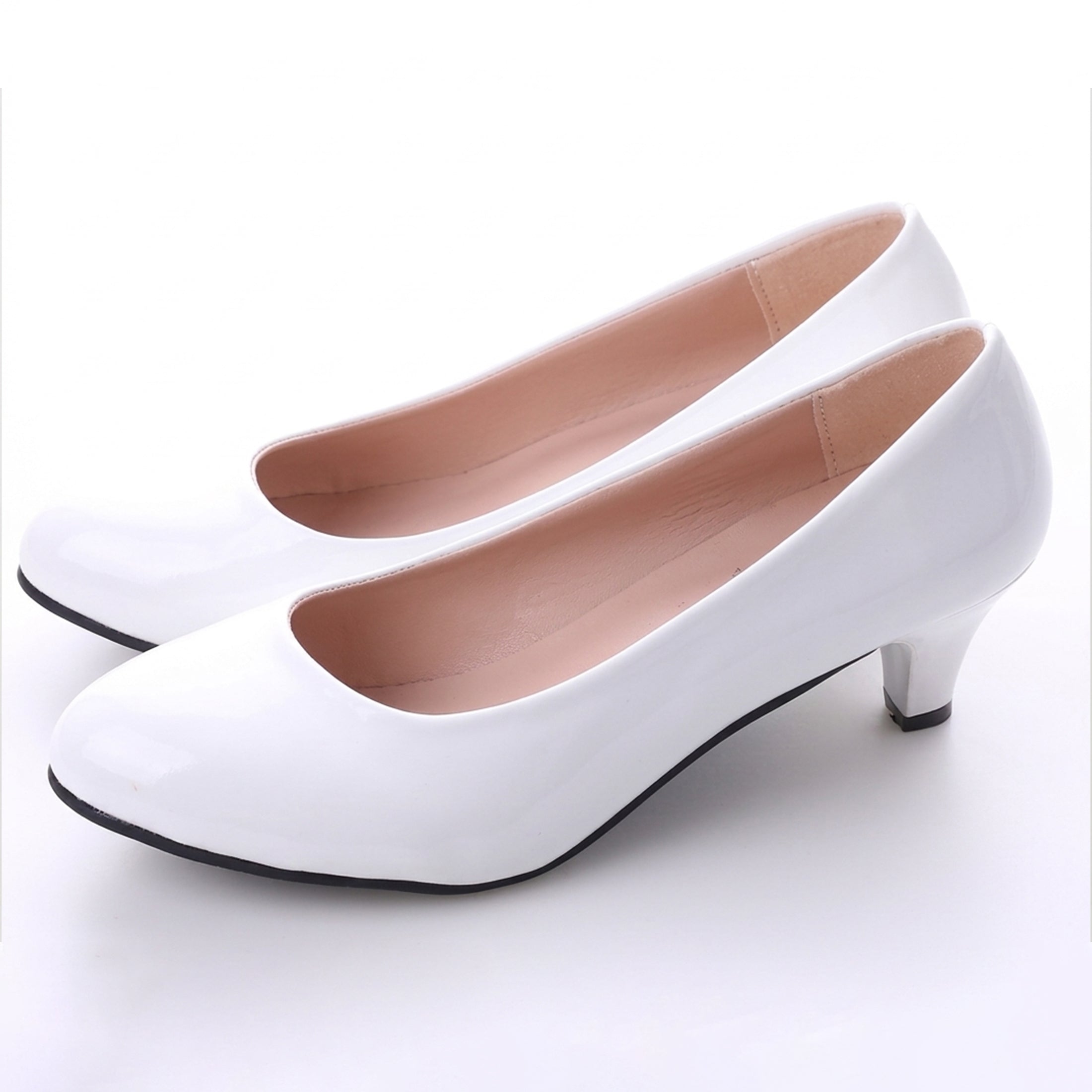 Escarpins en cuir à talon moyen pour femmes