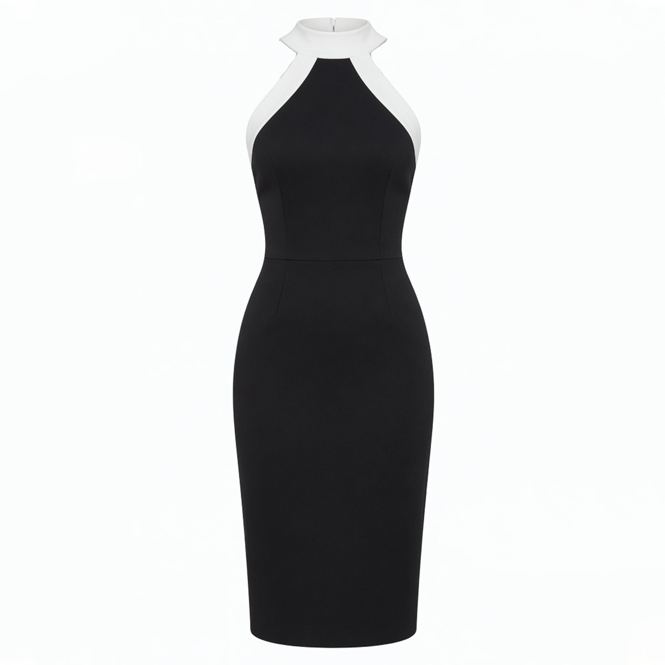 Midi Dress Halter Neck Bodycon Cocktail Women's