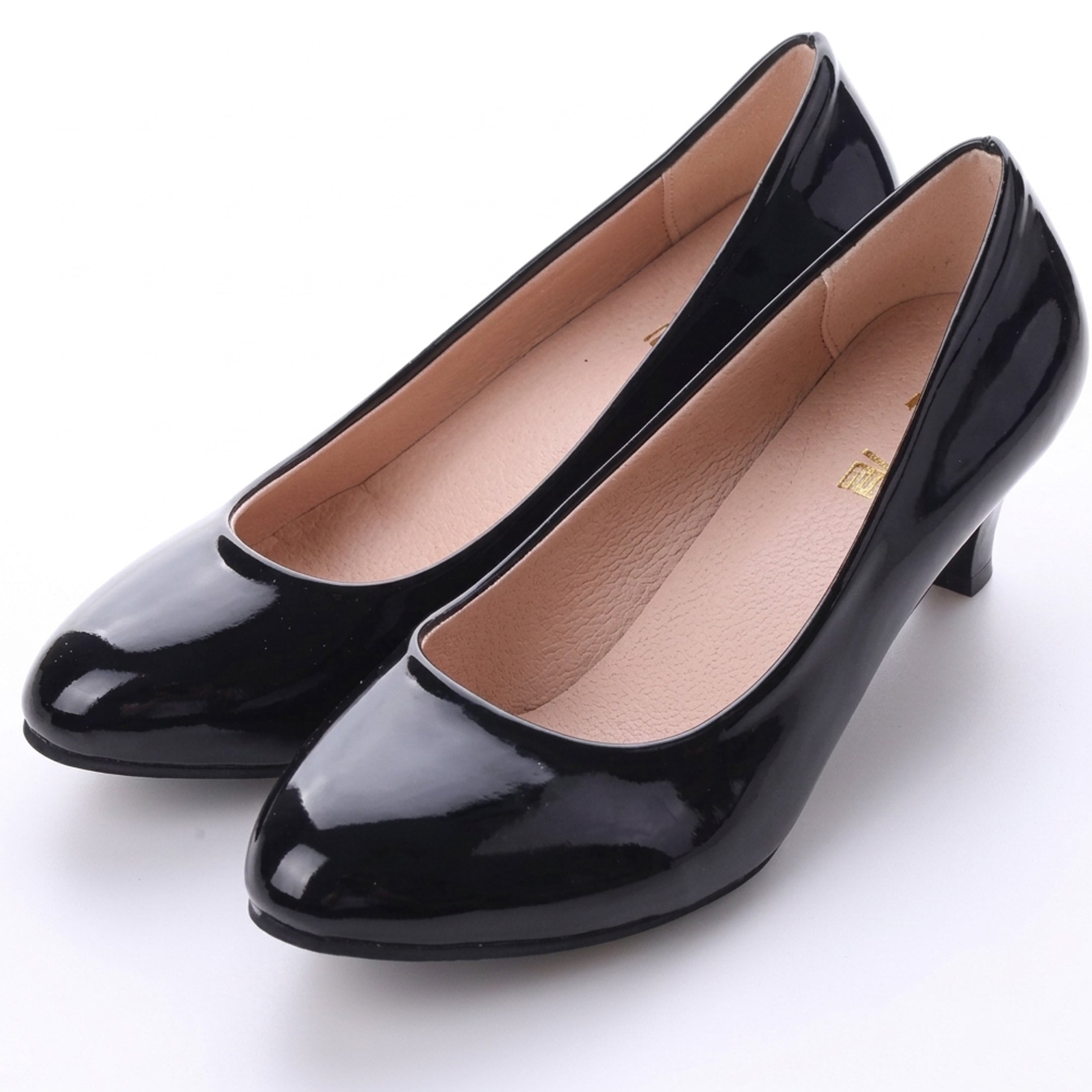 Escarpins en cuir à talon moyen pour femmes