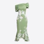 Robe midi élégante à épaules dénudées pour femmes