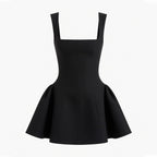 Elegant Square Neck A-Line Mini Dress Women's