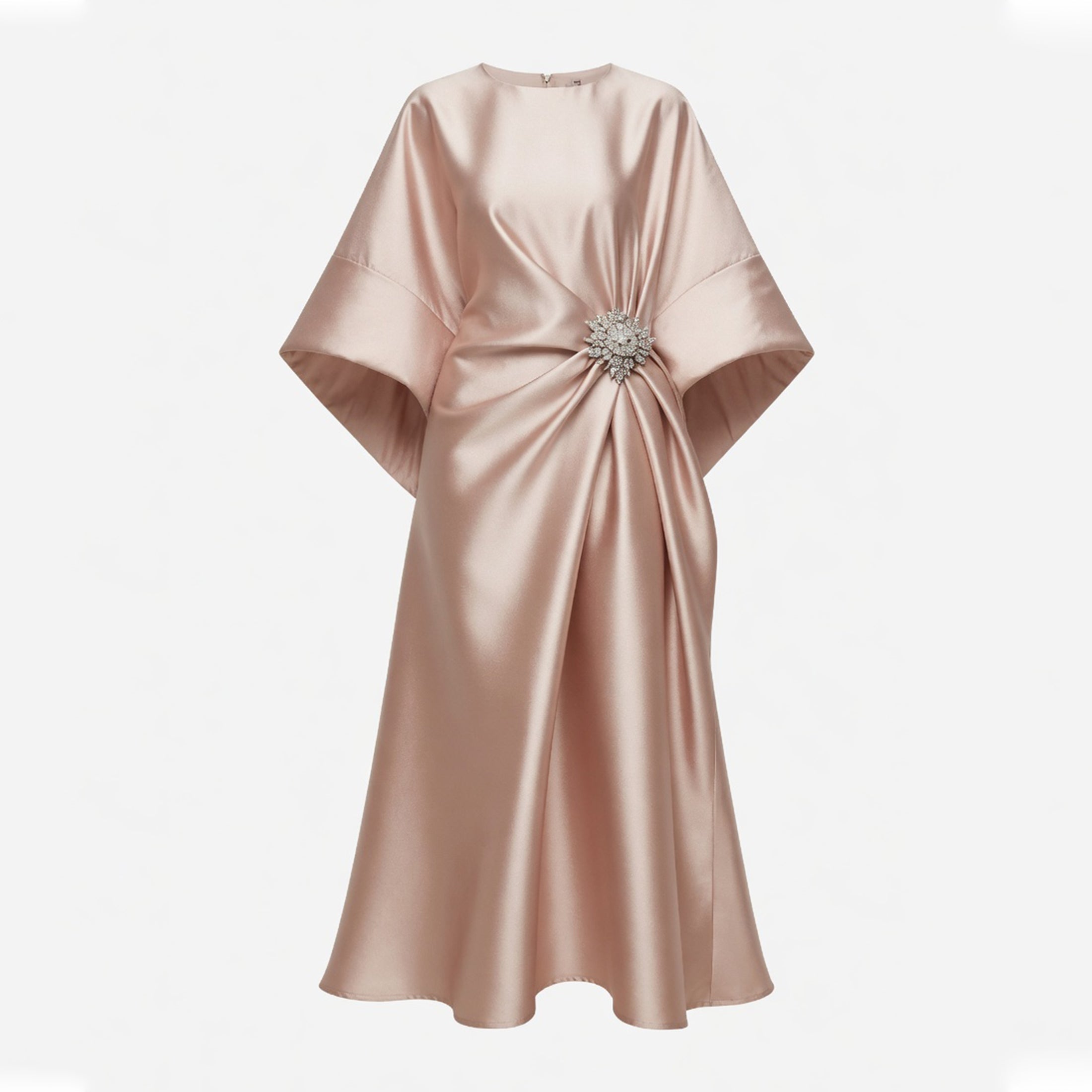 Robe de mariée à manches longues drapées pour femmes