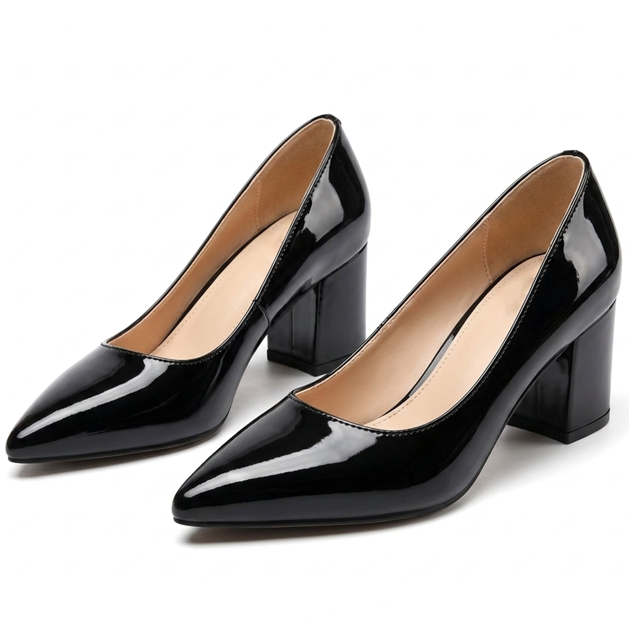 Women's Pointed Toe Block Heel Pumps Formal