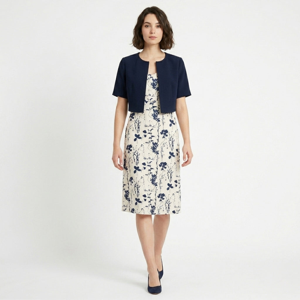 Veloire | Ensemble de Robe Deux Pièces pour Femmes Top Court à Fleurs