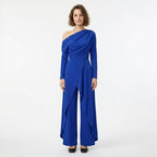 Women's One-Shoulder Draped Jumpsuit for Summer