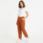 Veloire | Pantalon en velours côtelé taille haute pour femmes