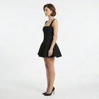 Elegant Square Neck A-Line Mini Dress Women's