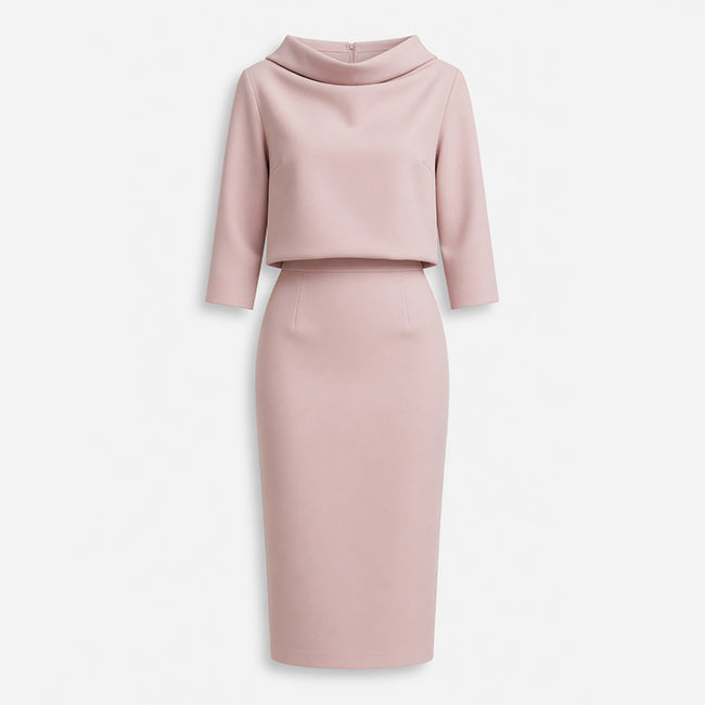 Ensemble de haut à encolure bateau et de jupe midi pour femmes