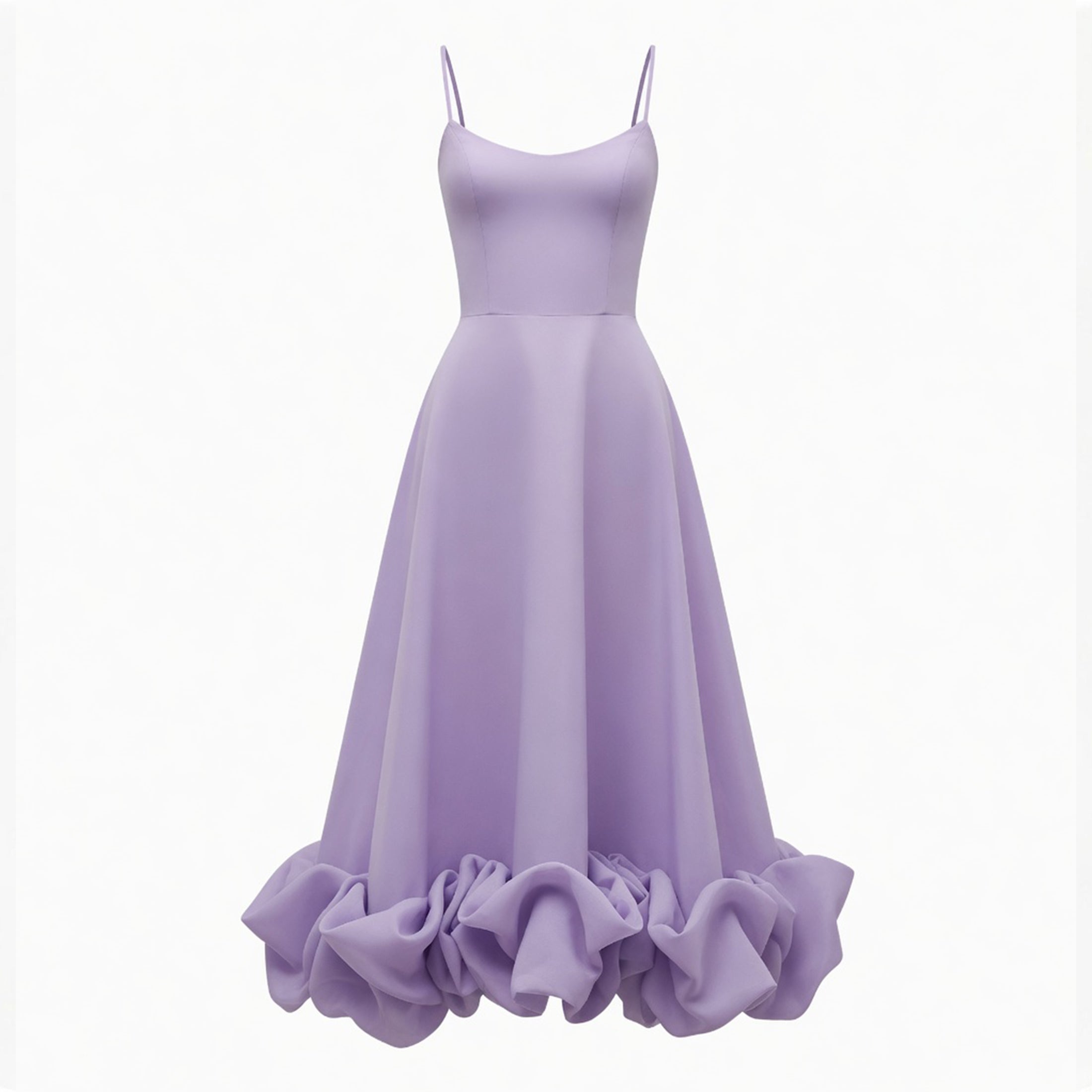Robe midi A-line sans manches élégante pour femmes