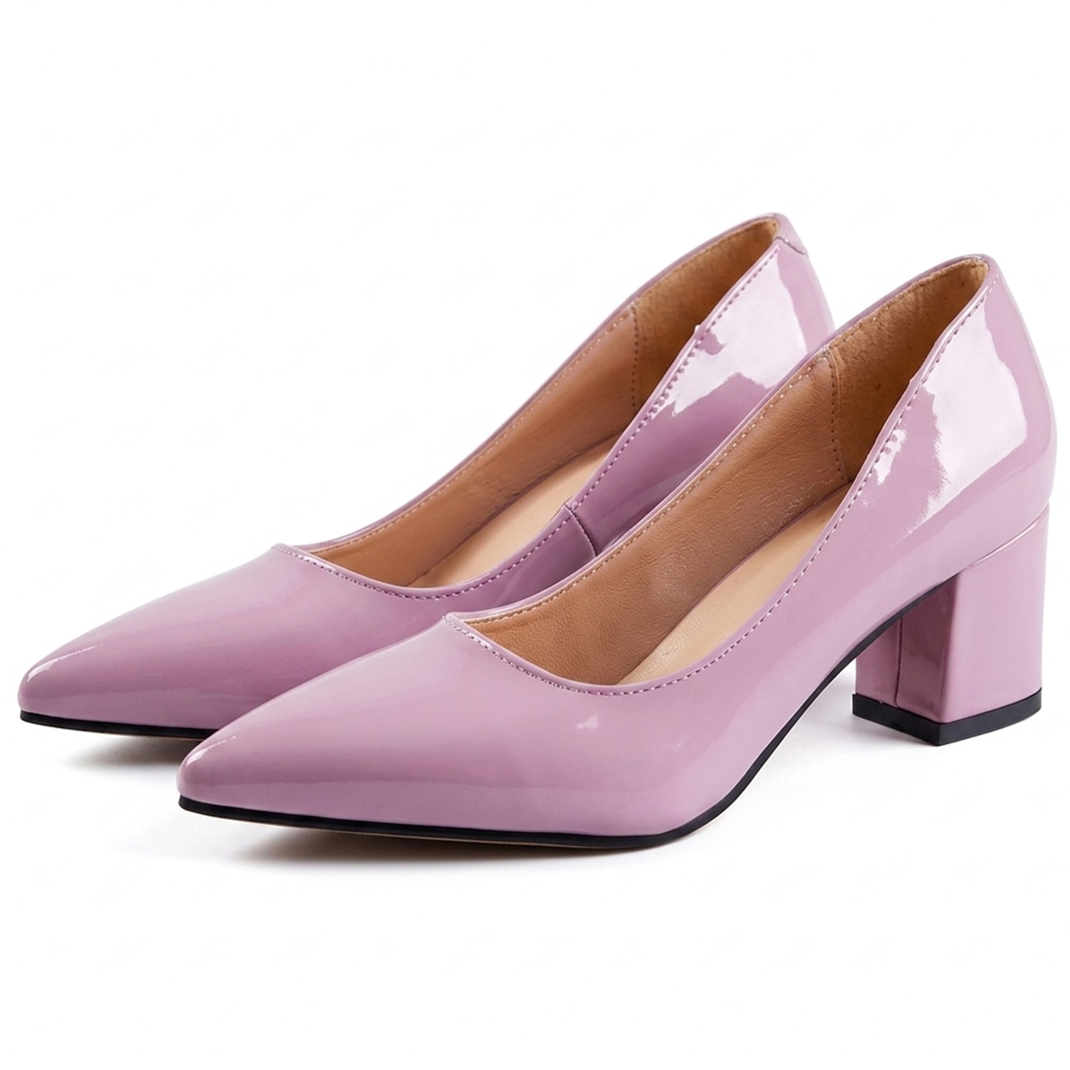 Women's Pointed Toe Block Heel Pumps Formal