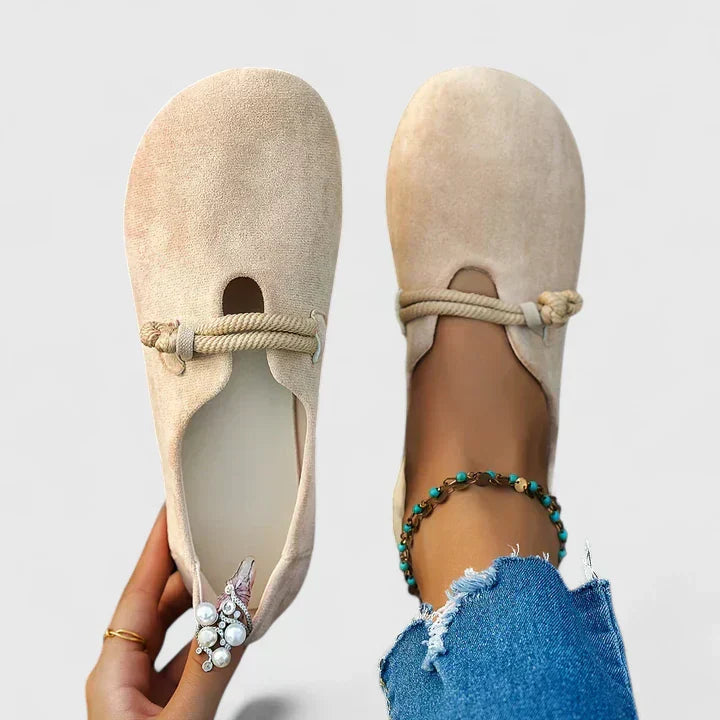 Loafers with Cushioned Footbed - Beige