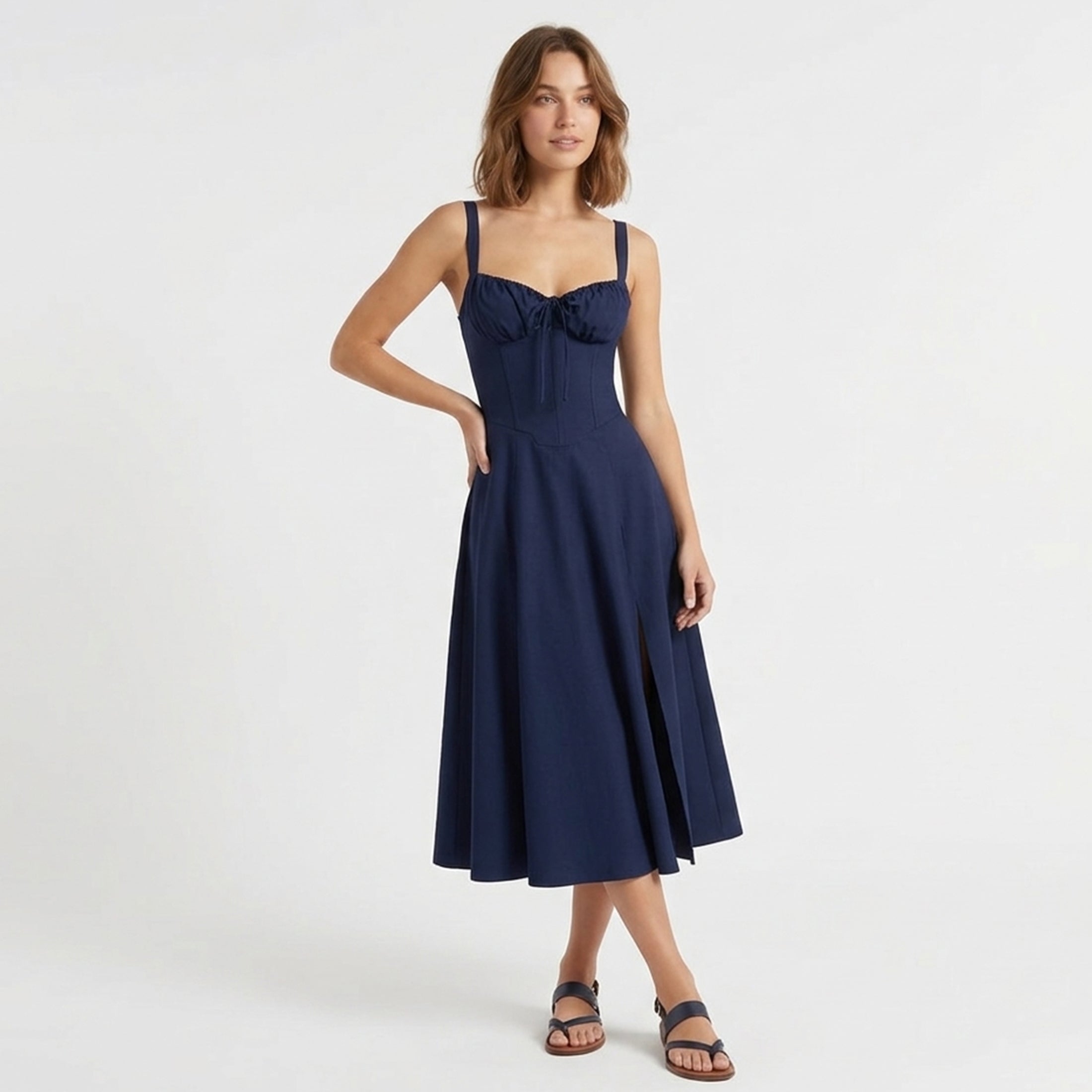 Veloire | Summer Hawaiian Midi Dress for Women