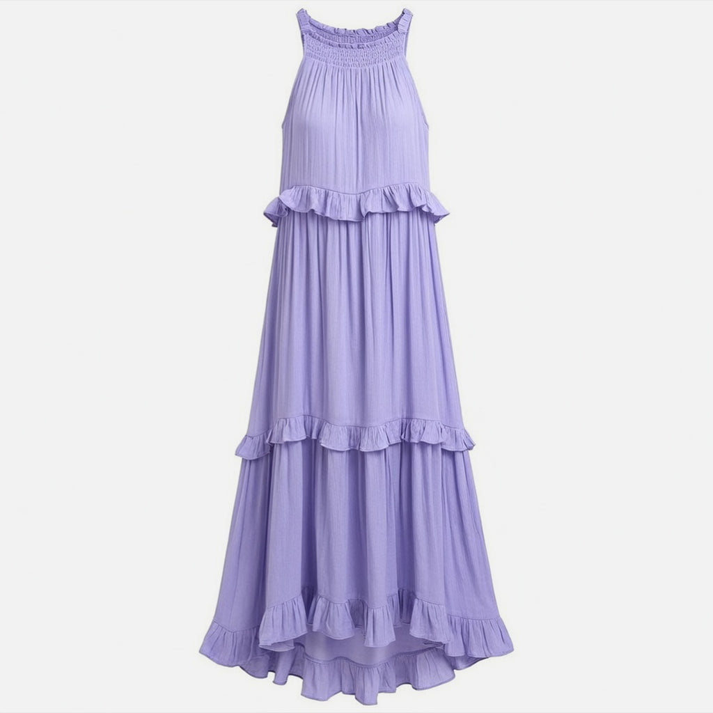 Women's Tiered Ruffle Maxi Dress Summer Casual
