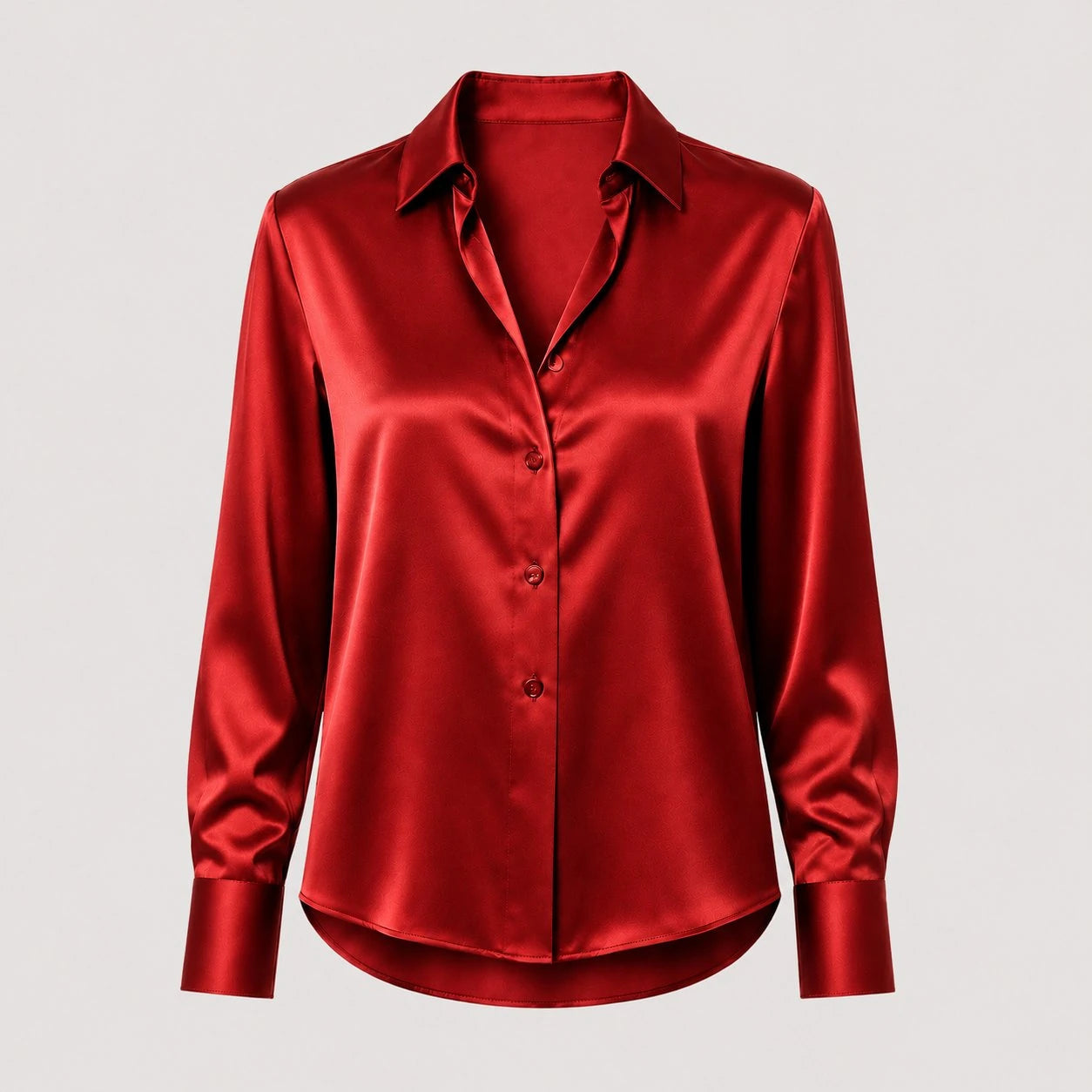 Women's Collared Button Up Blouse Long Sleeve Formal