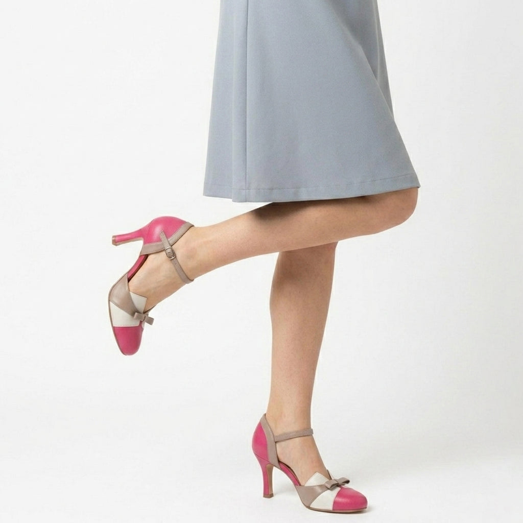 Veloire | Sandales à talons hauts pour femmes en cuir à bout pointu avec boucle