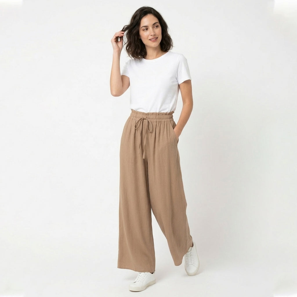 Veloire | Loose Wide Leg Drawstring Pants for Women