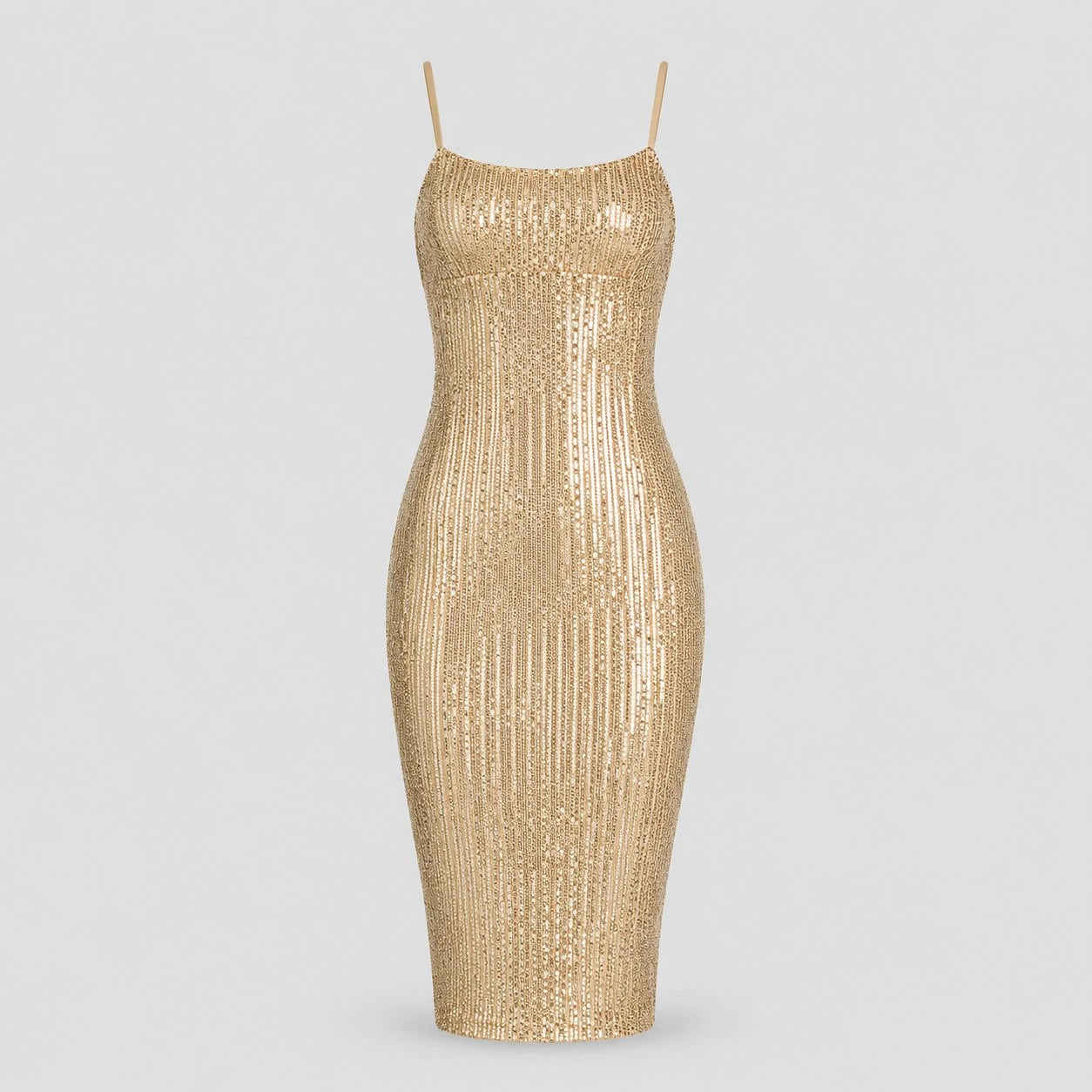Women's Sequin Bodycon Midi Dress Cocktail Evening