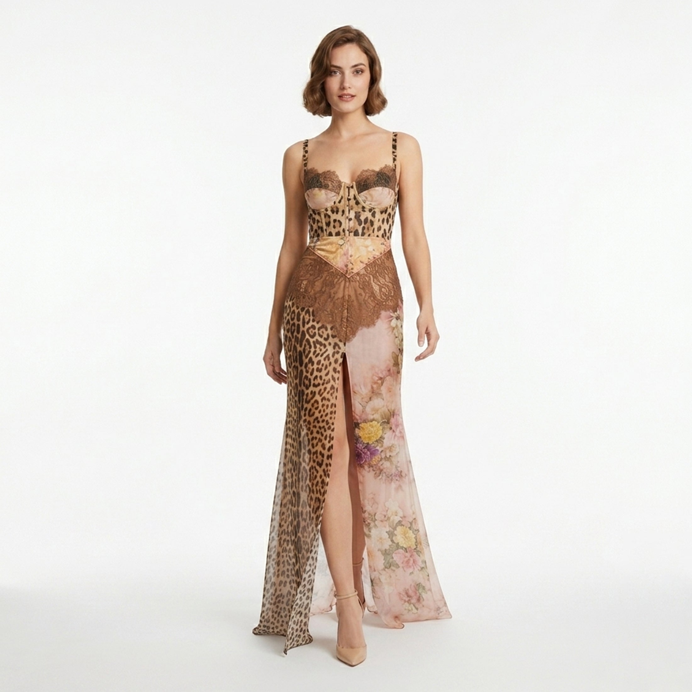 Veloire | Robe sans manches maxi à imprimé animal pour femmes